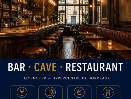 bar  fonds de commerce  restaurant 48 m² bordeaux
