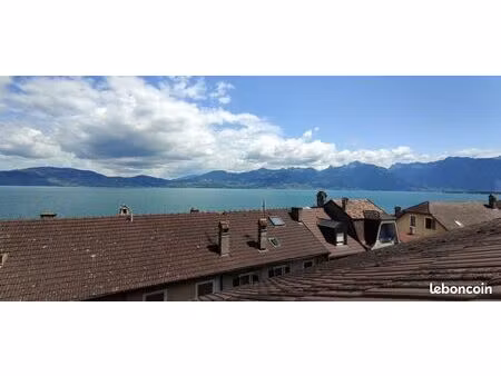appartement t3 – 70 m² sous combles – vue lac & montagnes – entièrement neuf et meublé