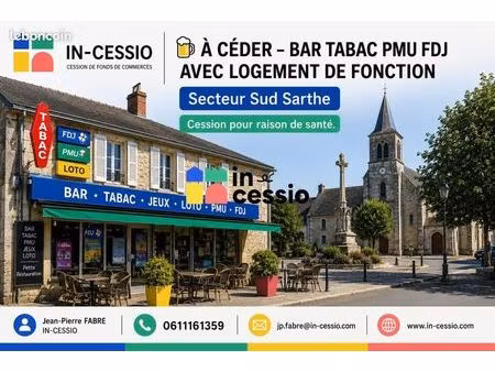 fonds de commerce bar  pmu  fdj la fleche