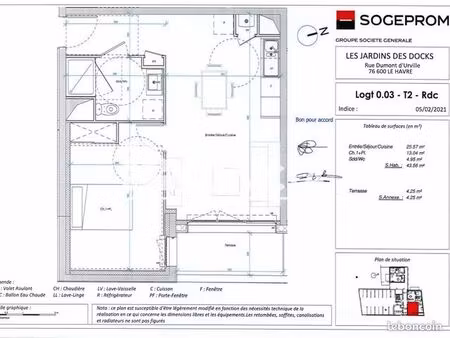 appartement 2 pièces 43 m²