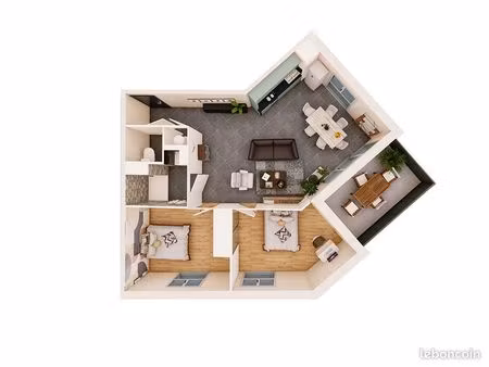 appartement 3 pièces 69 m²