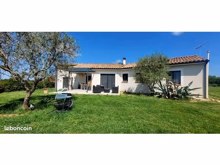 maison 110m² - 3 chambres + bureau + garage aménagé sur 2170m² de terrain piscinable