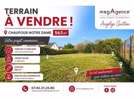 chaufour-notre-dame – terrain constructible de 563 m²