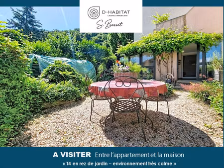entre apt et maison - t4 rez-de-jardin avec garage et jardin