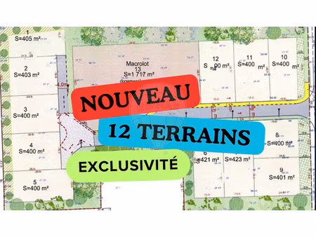 vente terrain 400 m² à martillac (33650)  165 000 €