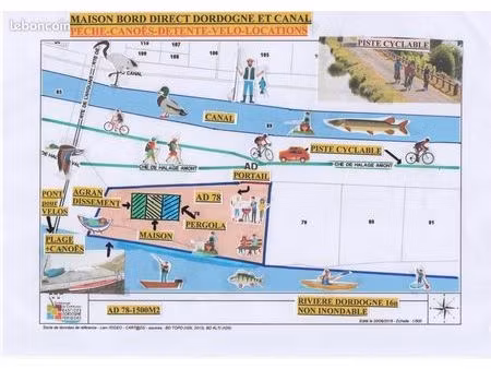 une pepite au bord de riviere et canal-non inondable