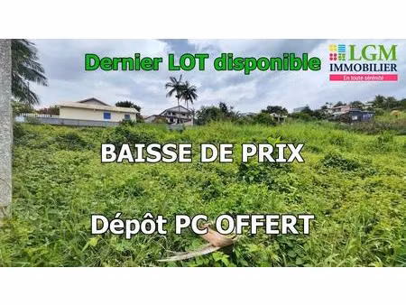 3 parcelles constructibles plates en impasse à bras de pontho (le tampon) avec accompagnem