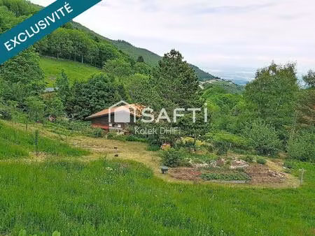 chalet en bois avec vue