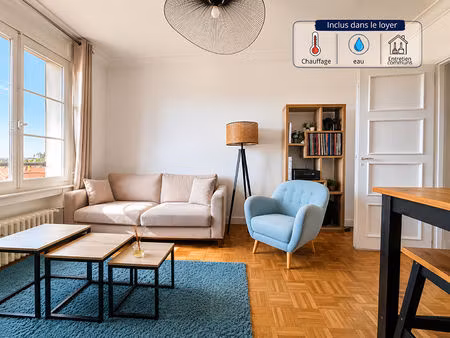 orleans - hypercentre - bel appartement de 92 m² meublé - idéal colocation - chauff compri