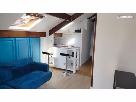 studio meublé mansardé (31m² sol) suresnes