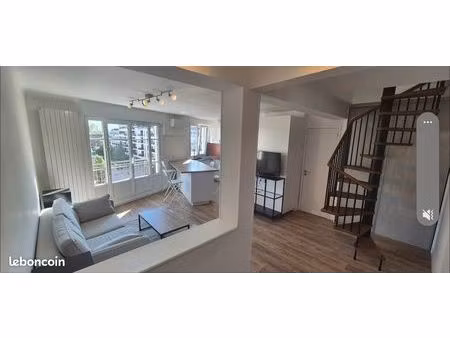duplex meublé 4 pièces refait à neuf – 3 chambres – 2 balcons – visites les 13 et 15 septe