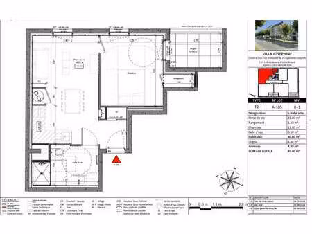 location appartement 2 pièces à la roche-sur-yon (85000) : à louer 2 pièces / 41m² la roch