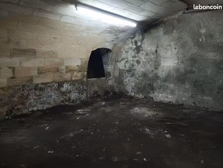 cave en pierre voutée de 63m² : hypercentre bordeaux : eau + eclairages + prises elec