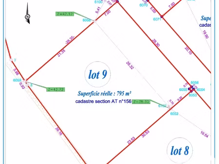 vente terrain 795 m²