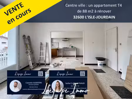 achat appartement 4 pièces 87m² l isle jourdain 32600