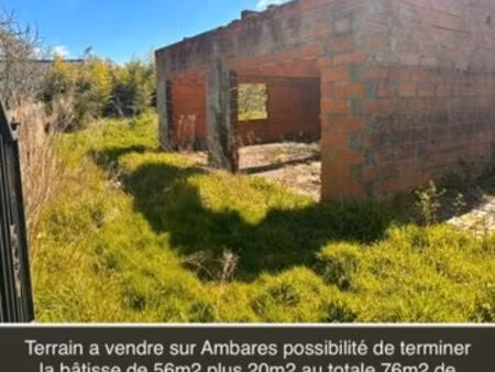 terrain à vendre sur ambares et lagrave