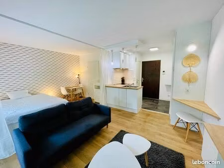 t1 meublé+terrasse- rue des moissons reims