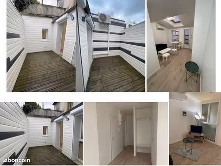 appartement 2 pièces 35 m²  meublé  lumineux avec terrasse