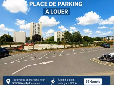 place de parking extérieure à louer – neuilly-plaisance – 55 /mois