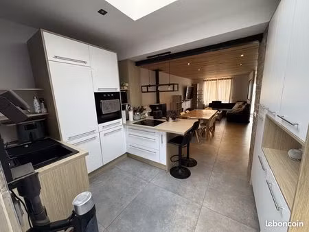 maison meublée rénovée 80 m² – 2 chambres + bureau – terrasse et jardin – villeneuve-d'asc