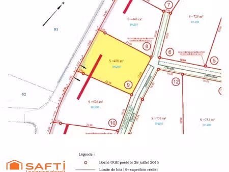 terrain de 470 m² viabilisée (lot 9) – le puy