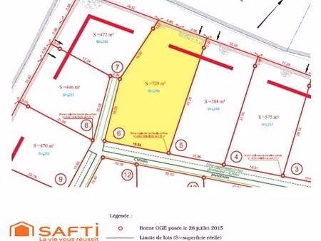 terrain de 729 m² viabilisée (lot 6) – le puy