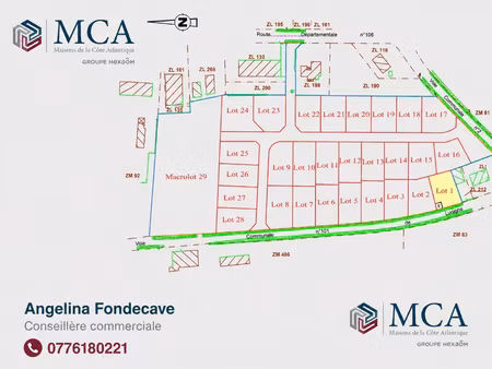 vente terrain 850 m² damazan (47160)