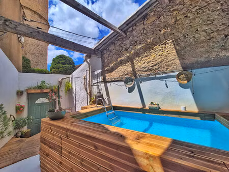 maison en pierre à puissalicon ? cour privée  bassin  garage et fort potentiel d'aménageme