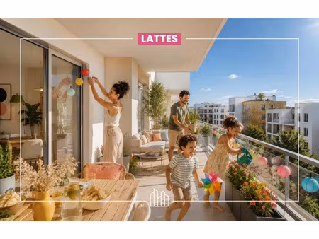 vente appartement neuf 4 pièces 134m2 lattes - 1050000 € - surface privée