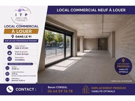 location local commercial 73m² savigny sur orge 91600