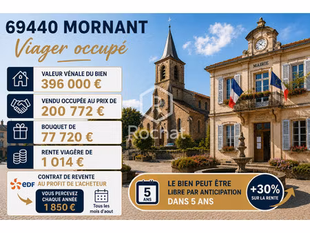 mornant-viager occupé temporaire - maison individuelle- terr