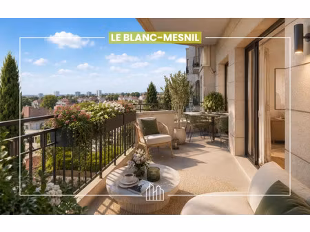 vente appartement neuf 3 pièces 67m2 le blanc-mesnil - 349900 € - surface privée