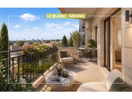 vente appartement neuf 2 pièces 40m2 le blanc-mesnil - 234900 € - surface privée