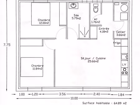maison individuelle t3 de 65 m² avec jardin