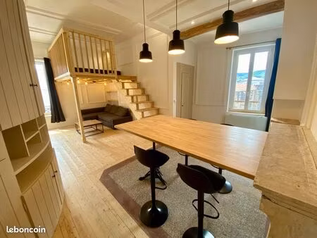 hyper centre loft meublé 45m2 rénové à neuf