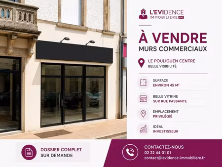 vente commerce 89 m² le pouliguen (44510)