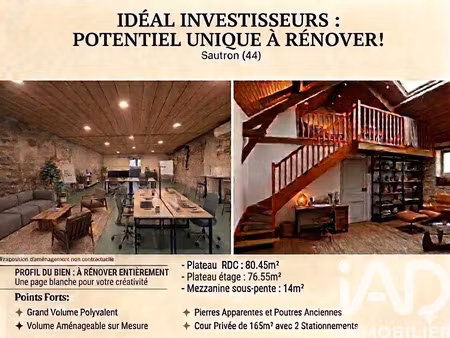 vente maison 3 pièces 157 m² sautron (44880)
