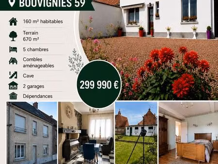 maison à vendre bouvignies 59