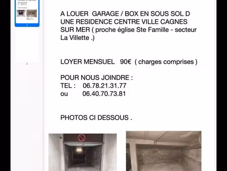 propose location box en sous sol résidence