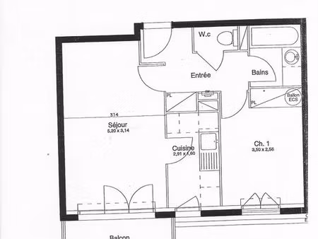 f2 au 5 rue thérèse delapierre  77380 combs-la-ville