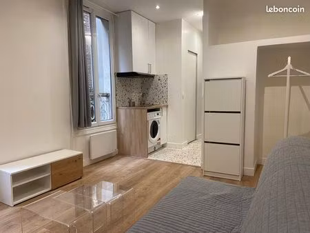studio meublé 18m2 métro paris 19ème (métro laumière)