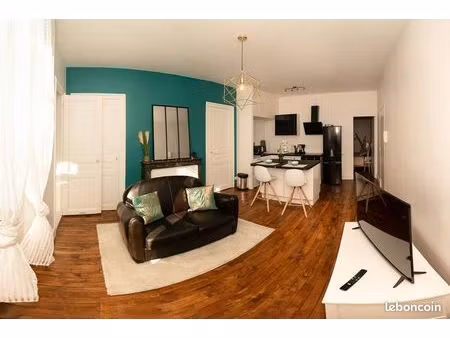 t2 meublé 45 m² – charme de l'ancien – gare & centre-ville à pied – troyes paix-diderot