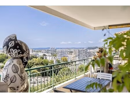 nice – corniche fleurie – superbe 4 pièces avec terrasse exceptionnelle de 85 m²  vue mer 