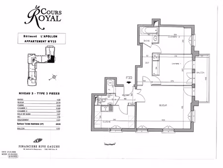appartement à louer avec 2 chambres à chessy (77)