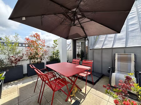 appartement meuble : superbe t4 en duplex avec balcon et terrasse au centre de saint-brieu