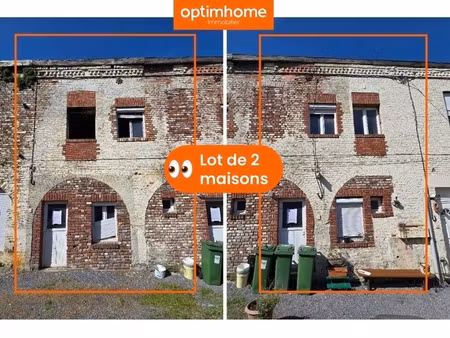 fourmies (59) - vente lot de 2 maisons fourmies - 47 m² et 49 m²