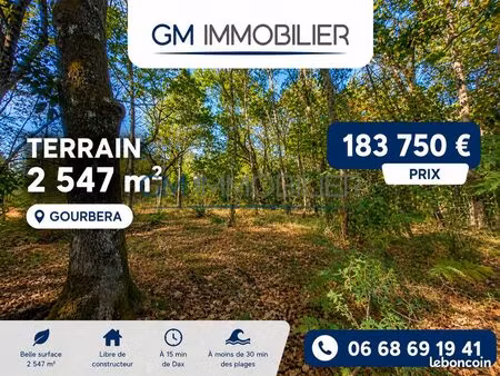 terrain 2547 m² dax