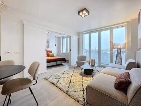 madou / superbe appartement meublé de 60m²  1 ch  terrasse