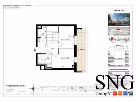 appartement 4 pièces 79 m²
