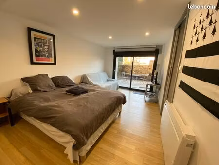 grand studio meublé avec terrasse et parking